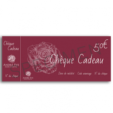 Chèque cadeau Roses André Eve 50€ - Les Roses André Eve